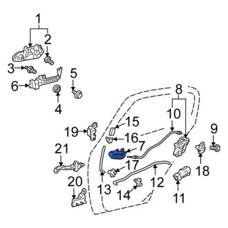 New OEM Genuine Scion, Front Right Inner Interior Door Handle - Part # 6920552010B3