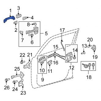 New OEM Genuine Scion, Front Outer Exterior Door Handle - Part # 6921112220Y2