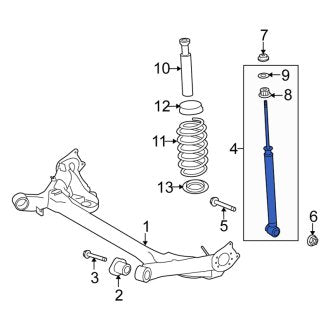 New OEM Rear Suspension Shock Absorber Fits, 2008-2015 Scion XB - Part # 4853080420