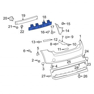 New OEM Rear Bumper Impact Absorber Fits, 2008-2010 Scion XB - Part # 5261512150