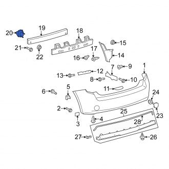 New OEM Rear Left Bumper Impact Bar Bracket Fits, 2016 Scion IM - Part # 5201612310