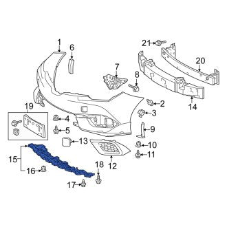 New OEM Front Lower Bumper Impact Absorber Fits, 2016 Scion IM - Part # 5261812030