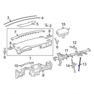 New OEM Genuine Scion, Right Lower Instrument Panel Crossmember Brace - Part # 5530712390