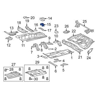 New OEM Lower Floor Pan Reinforcement Fits, 2016 Scion IM - Part # 5780912020