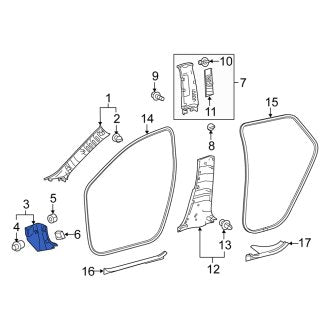 New OEM Right Kick Panel Trim Fits, 2016 Scion IM - Part # 6211112380C0