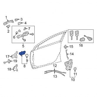 New OEM Rear Left Inner Interior Door Handle Fits, 2016 Scion IM - Part # 6920612240C0