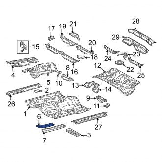 New OEM Genuine Scion, Floor Pan Reinforcement - Part # 5742321010