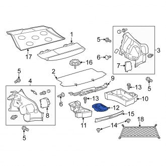 New OEM Rear Center Trunk Floor Storage Box Fits, 2011-2016 Scion TC - Part # 6499321021