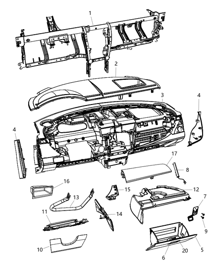 Panel Instrument Panel Closeout