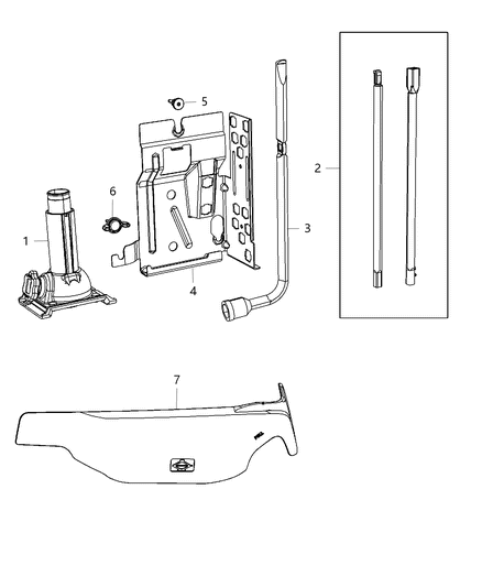 New 2009-2013 Fits Chrysler 3500, 4500, 5500 Bracket-Jack Stowage - Part # 52110479AD
