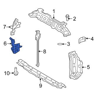 New OEM Genuine Scion, Front Right Radiator Support Baffle - Part # 5316452020