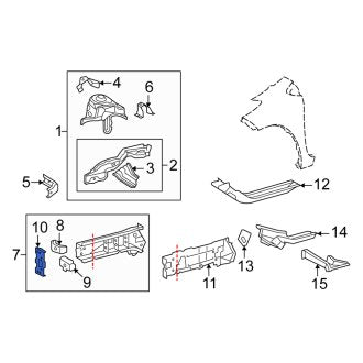 New OEM Genuine Scion, Front Left Frame Rail End - Part # 5712952010