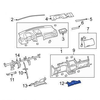 New OEM Right Instrument Panel Brace Fits, 2008-2014 Scion XD - Part # 5560752020