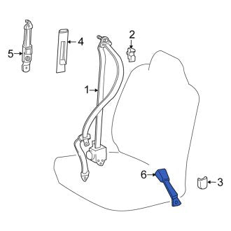 New OEM Front Right Seat Belt Receptacle Fits, 2011-2012 Scion XD - Part # 7323052751C0