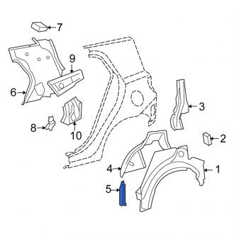 New OEM Left Wheel Housing Bracket Fits, 2008-2014 Scion XD - Part # 6164252100