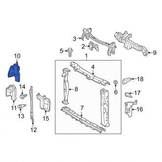 New OEM Genuine Scion, Front Left Radiator Support Air Deflector - Part # 5328674011