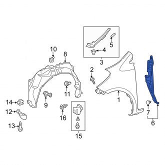 New OEM Front Left Fender Protection Film Fits, 2012-2015 Scion IQ - Part # 5382874010