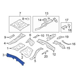 New OEM Genuine Scion, Rear Floor Pan Crossmember - Part # SU00301337