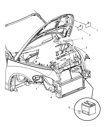 New 2004 Fits Chrysler PT Cruiser Label-Emission - Part # 5274812AB
