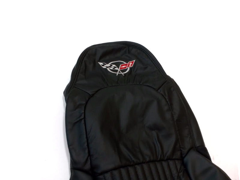 New OEM 2004 Corvette Passenger Right Back Leather Black Seat Cover, Part # 88993220