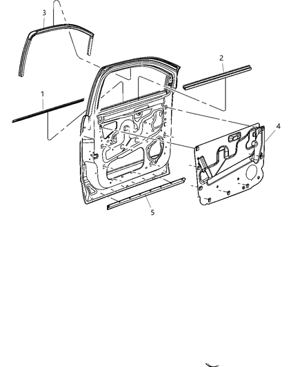 Weatherstrip Front Door Belt Inner