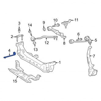 New OEM Right Suspension Subframe Crossmember Brace Fits, 1995-2000 Lexus LS - Part # 5225550010