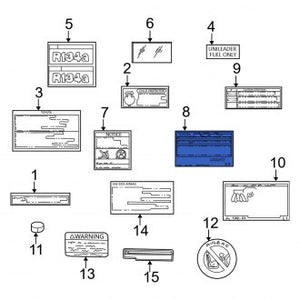 New OEM Genuine Lexus, Emission Label - Part # 1129820100