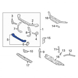 New OEM Lower Radiator Support Tie Bar Fits, 1997-2001 Lexus ES - Part # 5710407010