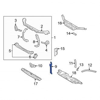 New OEM Hood Latch Support Fits, 1997-2001 Lexus ES - Part # 5321533031