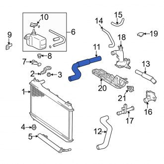 New OEM Upper Radiator Coolant Hose Fits, 1997-2001 Lexus ES - Part # 1657120020