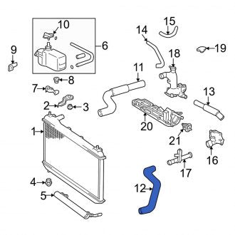 New OEM Lower Radiator Coolant Hose Fits, 1999-2001 Lexus ES - Part # 1657220040