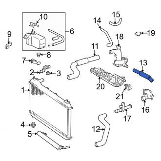 New OEM Engine Coolant Bypass Hose Fits, 1999-2001 Lexus ES - Part # 1626720020