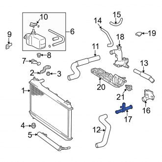 New OEM Engine Coolant Pipe Fits, 1997-1998 Lexus ES - Part # 163220A020