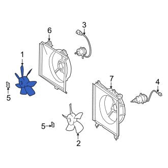 New OEM Right Engine Cooling Fan Blade Fits, 1999-2006 Lexus ES - Part # 163610A131