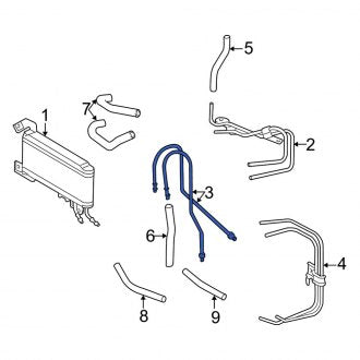 New OEM Upper Automatic Transmission Oil Cooler Tube Fits, 1997-1998 Lexus ES - Part # 3292206060