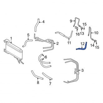 New OEM Automatic Transmission Oil Cooler Hose Fits, 1999-2001 Lexus ES - Part # 9044517128