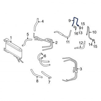 New OEM Automatic Transmission Oil Cooler Tube Fits, 1999-2001 Lexus ES - Part # 3292133090