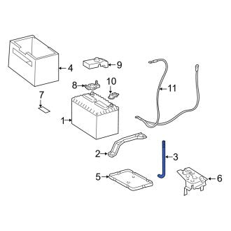 New OEM Battery Hold Down Stud Fits, 1997-2006 Lexus ES - Part # 7445133010
