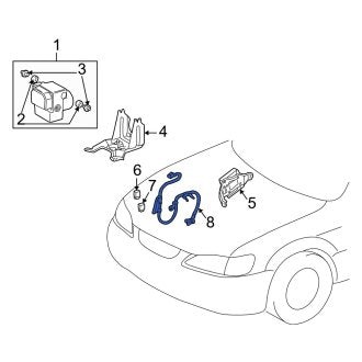 New OEM Front Right ABS Wheel Speed Sensor Fits, 1998-2001 Lexus ES - Part # 8954207010