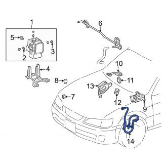 New OEM Front Left ABS Wheel Speed Sensor Fits, 1998-2001 Lexus ES - Part # 8954307010