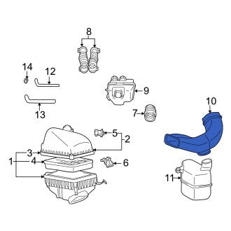 New OEM Engine Air Intake Hose Fits, 1999-2001 Lexus ES - Part # 178820A010