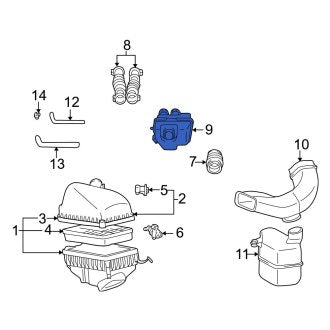 New OEM Engine Air Intake Resonator Fits, 1999-2001 Lexus ES - Part # 1789320040