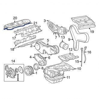 New OEM Right Engine Valve Cover Gasket Fits, 1994-1998 Lexus ES - Part # 1121320020