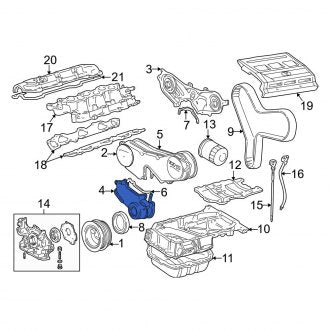 New OEM Lower Engine Timing Cover Fits, 1995-1999 Lexus ES - Part # 113210A010