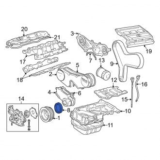 New OEM Front Engine Crankshaft Seal Fits, 1990-2006 Lexus ES - Part # 9031140022