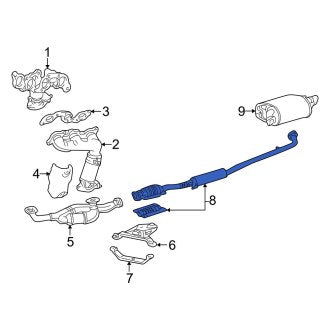 New OEM Exhaust Pipe Fits, 1999-2001 Lexus ES - Part # 1741020310