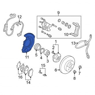 New OEM Front Right Brake Dust Shield Fits, 1997-2001 Lexus ES - Part # 4778133020