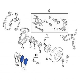 New OEM Front Disc Brake Pad Set Fits, 1997-1999 Lexus ES - Part # 446533121