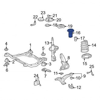 New OEM Front Lower Coil Spring Insulator Fits, 1997-2002 Lexus ES - Part # 4815833020