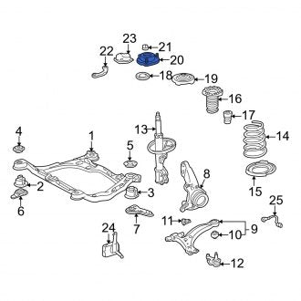 New OEM Front Right Suspension Strut Mount Fits, 1997-2000 Lexus ES - Part # 4860333020